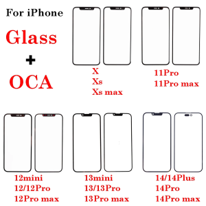 Glass with OCA-Front Screen Outer Glass With OCA For iPhone X-16PM